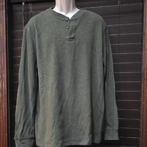 Men's Green Henley Shirt